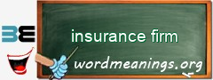 WordMeaning blackboard for insurance firm